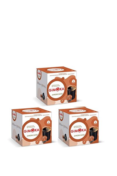 Gimoka أمريكانو – 3 عبوات × 16 كبسولة (إجمالي 48 كبسولة) متوافقة مع دولتشي جوستو