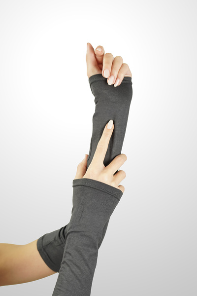 Şalcenneti.com Practical Combed Cotton Anthracite Color Sleeve