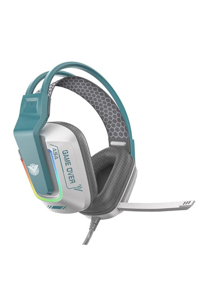 ASA Surround gaming headset with high-definition microphone, RGB lighting, quiet and elegant, comfortable ear cushions, and lightweight headset