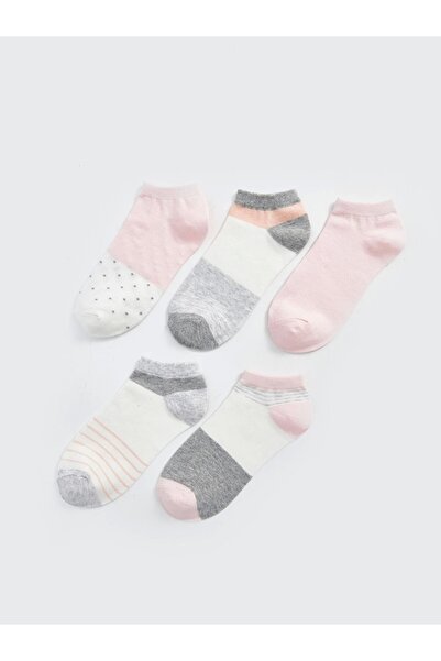 LC Waikiki Color Blocked Women's Booties Socks 5 Pack
