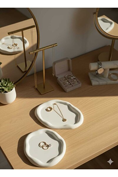 Elan Design Διακοσμητικό σετ 2 πιάτων σε σχήμα σύννεφου, στρογγυλά και οβάλ