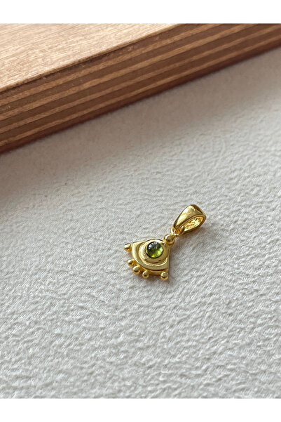 Rupen Kraft 925 Ayar Gümüş Turmalin Taşlı Gümüş Göz Kolye Ucu