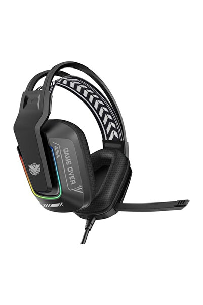 ASA سماعه قيمنق محيطيه مايك عالي الوضوح من اضاءه RGBهاديه وانيقه وسادات اذن م...