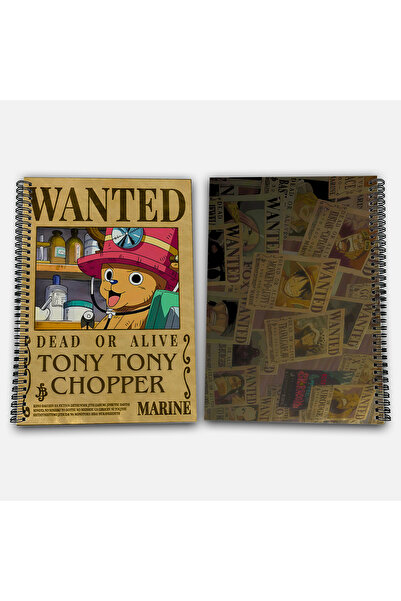 Define Moyas One Piece Chopper Striped A4 School Notebook 72 Sheets Model 1 - Straw Hat Series