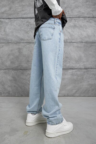 NOMARC Blugi albastru deschis Mb Baggy Fit Stonewashed