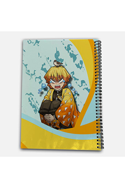 Define Moyas Demon Slayer Zenitsu Checkered A4 School Notebook 72 Sheets Model 3