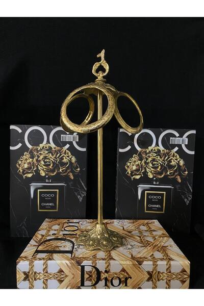 DecoZel Pirinç 3 Bölmeli Havluluk Gold