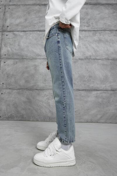 NOMARC Синій Mb Boyfriend джинси з вибілюванням