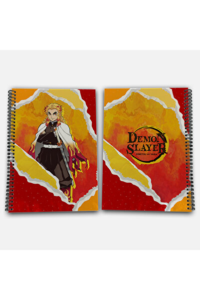 Define Moyas Demon Slayer Rengoku Striped A4 School Notebook 72 Sheets Model 1