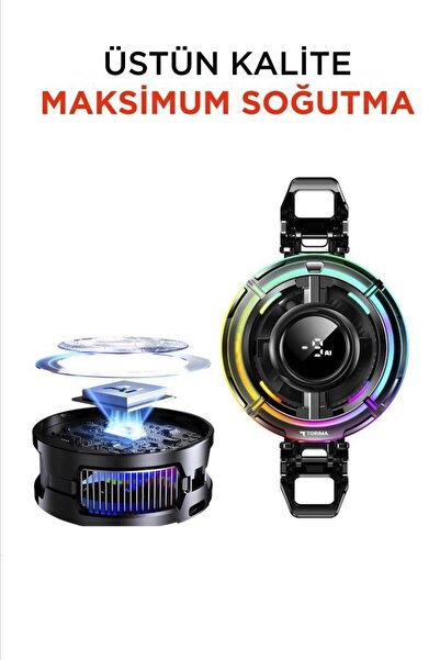 Torima Acc-40 Wired Mobile Phone Cooling Fan Gamer Player Radiator Cooler Black