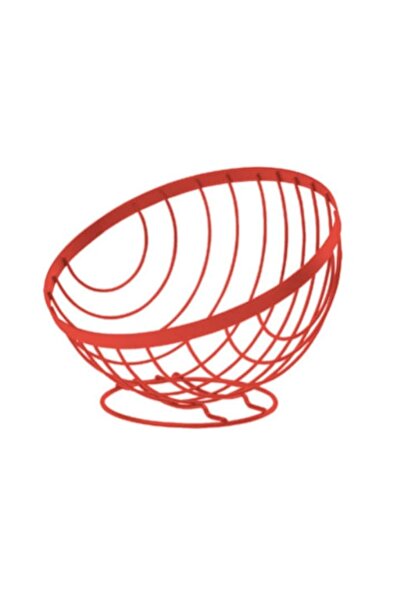 FRANDIS Fruit Basket, Frandis, 25cm diameter, 19.5cm height, matte red metal