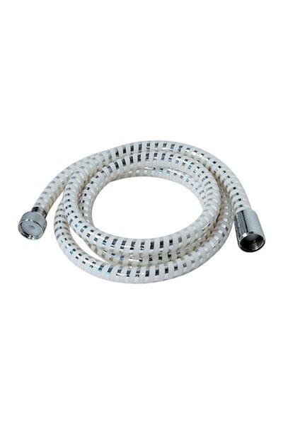 FRANDIS Flexible Shower Hose, 2m, Frandis, PVC, White/Silver
