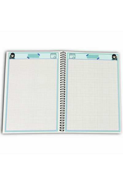 Define Moyas Demon Slayer Muichiro Checkered A4 School Notebook 72 Sheets Model 3