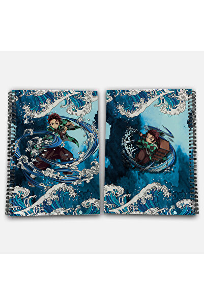 Define Moyas Demon Slayer Tanjiro Checkered A4 School Notebook 72 Sheets Model 3