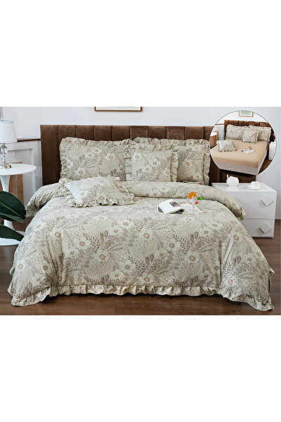 FIONNA.RO Fine Cotton Underwear With Elastic Ruffle Pattern - Beige Bohemian Floral