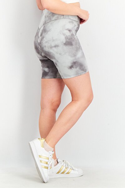 Nike Women Dri Fit Sky Dyed Active Shorts, Smoke Grey/White