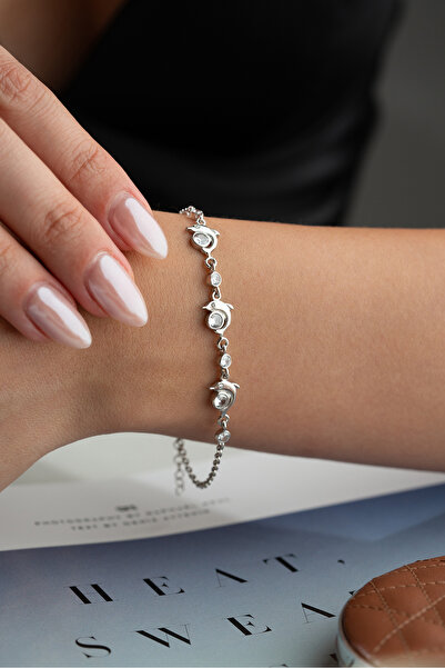Silvano Jewelry 925 Ayar Gümüş Yunus Bileklik