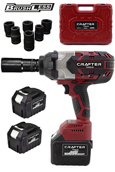 CRAFTERTOOLS 21V Çift Batarya Kömürsüz Motor 1400Nm Torklu Somun Sıkma & Somu...
