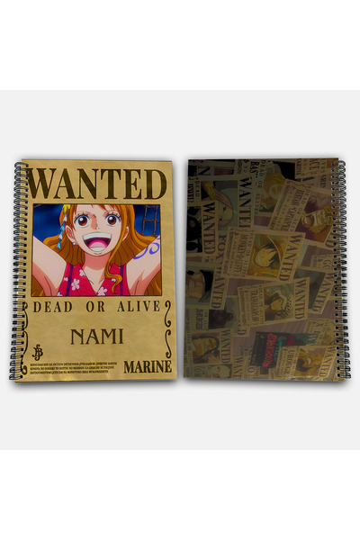 Define Moyas One Piece Nami Checkered A4 School Notebook 72 Sheets Model 1 - Straw Hat Series