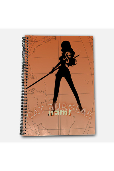 Define Moyas One Piece Nami Checkered A4 School Notebook 72 Sheets Model 2 - Straw Hat Series