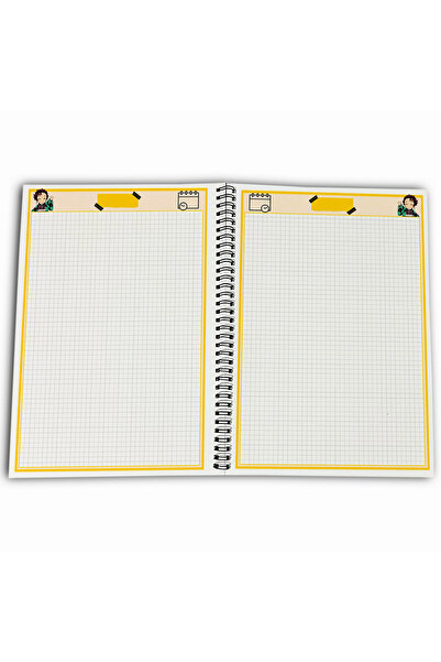 Define Moyas Demon Slayer Tanjiro Checkered A4 School Notebook 72 Sheets Model 3