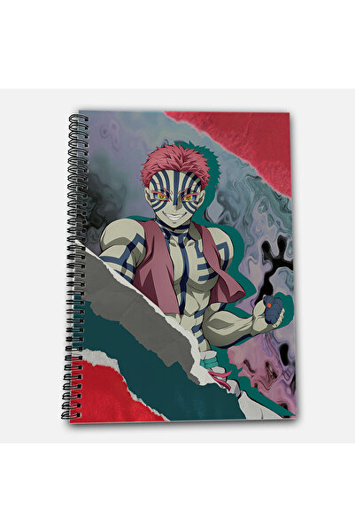 Define Moyas Demon Slayer Akaza Striped A4 School Notebook 72 Sheets Model 1