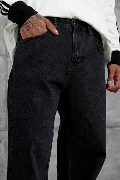 NOMARC Μαύρο τζιν με φαρδύ κούφωμα Mb