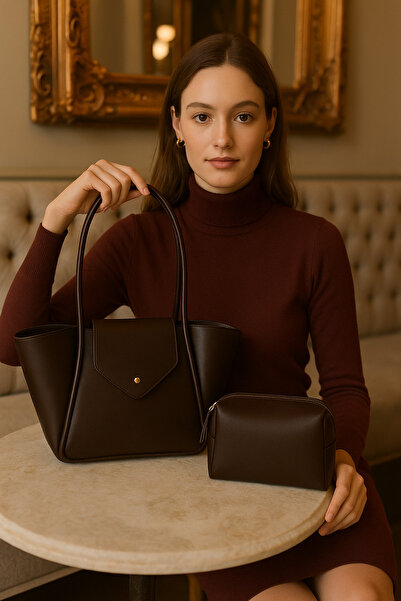 ESTUTE Luxury Cover Detailed Makeup Bag Gift Shoulder Bag