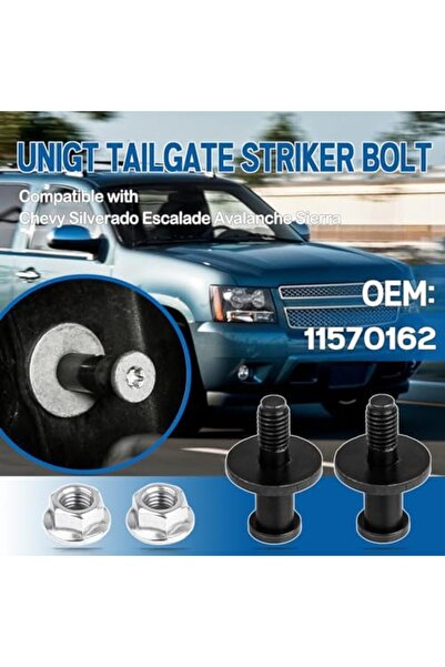 genernic Rear Door Striker Bolts 38427 by Unitec, Compatible with Chevrolet Silverado Escalade Avalanche Sier