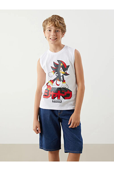 LC Waikiki Crew Neck Sonic Printed Boys' Singlet