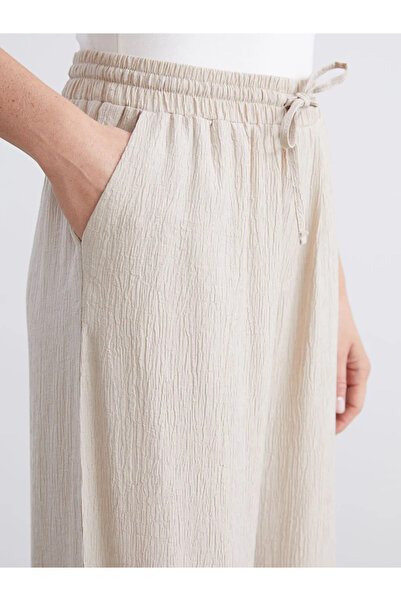 LC Waikiki Elastic Waist Textured Women's Trousers