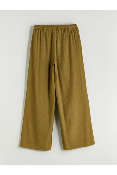 LC Waikiki Elastic Waist Textured Women's Trousers