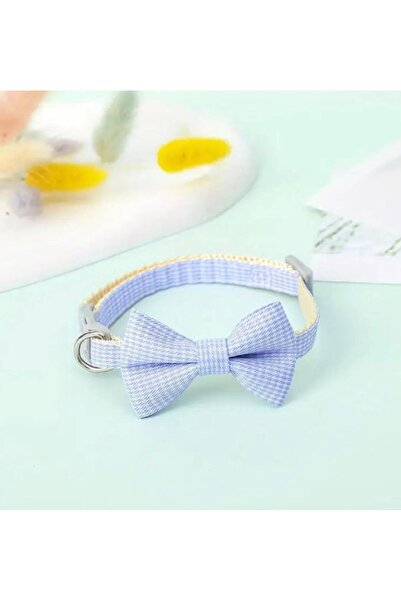 STEELVA Plaid Pattern Velvet Bow Tie Cat and Small Breed Dog Collar Adjustable