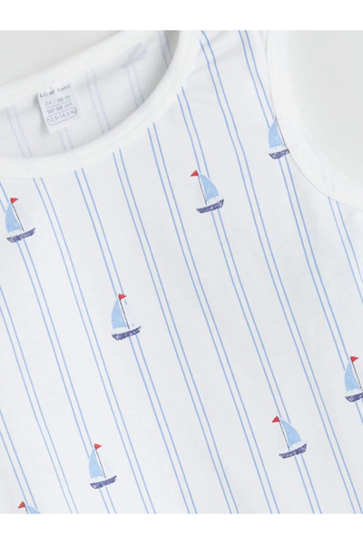 LC Waikiki Crew Neck Baby Boy Undershirt and Shorts, 2-pack