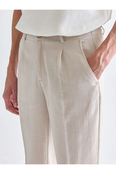 LC Waikiki Standard Fit Linen Look Men's Trousers