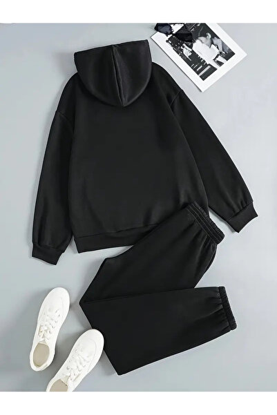 darkopia Unisex Men's Women's Brooklyn New York Printed Oversize 3 Thread Hooded Tracksuit Set