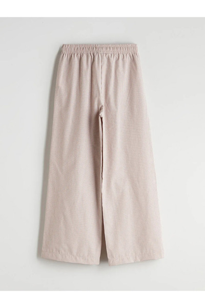 LC Waikiki Plaid Girls' Trousers with Elastic Waist
