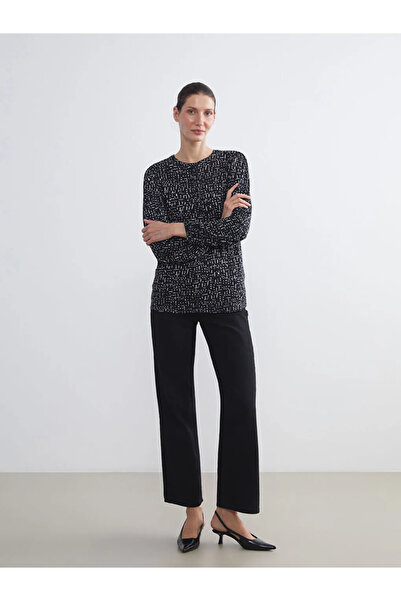 LC Waikiki Bisiklet Yaka Desenli Bluz