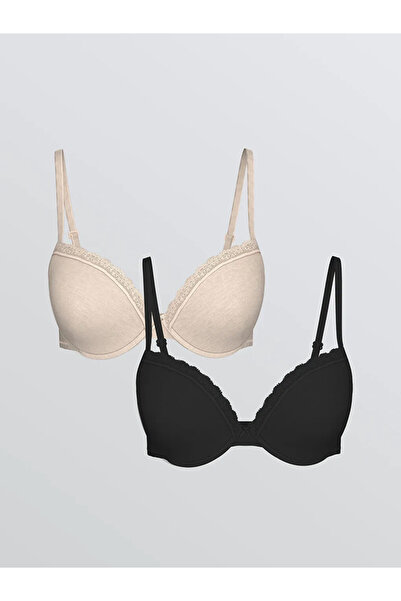 LC Waikiki Balenli Dolgusuz Düz Tişört Sütyen 2'li