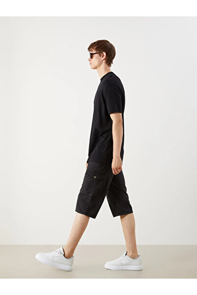 LC Waikiki Gray Men's Cargo Jean Shorts