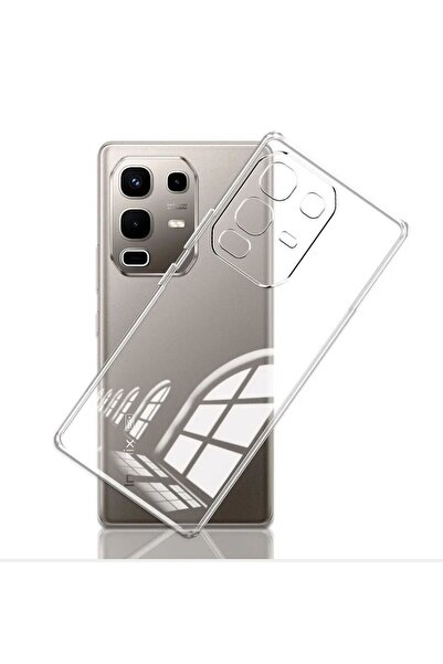 HANPORIUM Infinix Note 50 Pro Uyumlu Silikon Kılıf - Kamera Korumalı Esnek Pastel Renk Kapak - Şeffaf