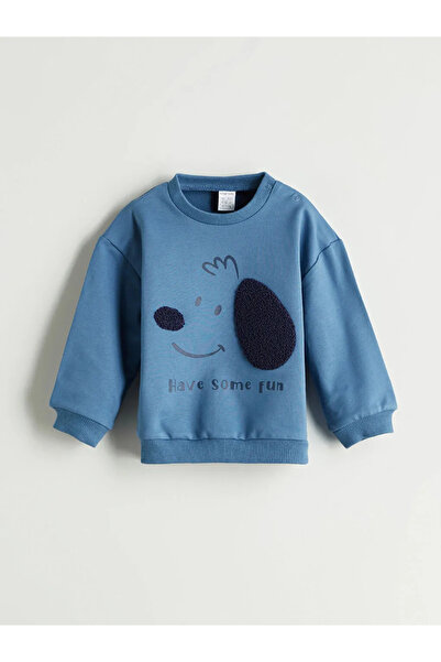 LC Waikiki Bisiklet Yaka Erkek Bebek Sweatshirt ve Eşofman Alt 2'li