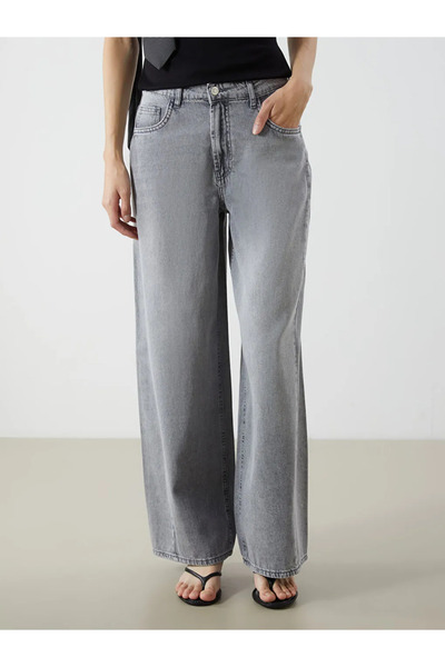 LC Waikiki Γυναικείο Jean Παντελόνι Wideleg