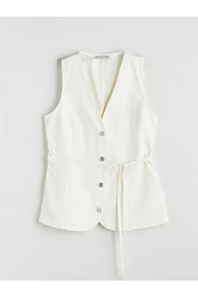 LC Waikiki V-Neck Women's Jean Vest