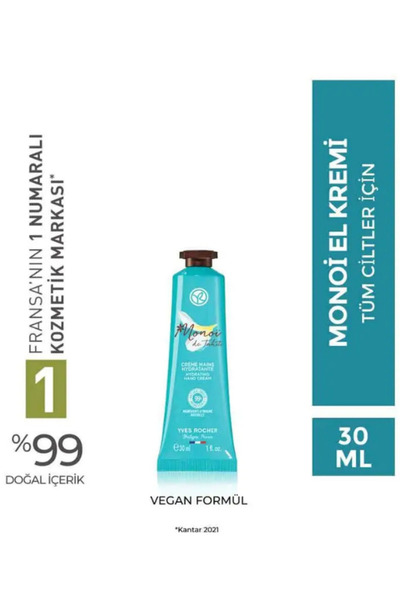 Yves Rocher Monoi El Kremi – Nemlendirici & Besleyici – Tüm Ciltler, Monoi de...