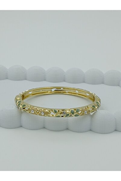 Retrovy Store Floraline Stone Cuff Bracelet