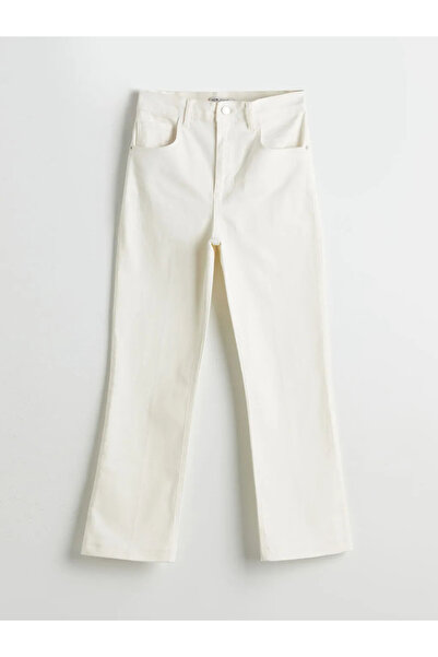 LC Waikiki Crop Flare Kadın Jean Pantolon