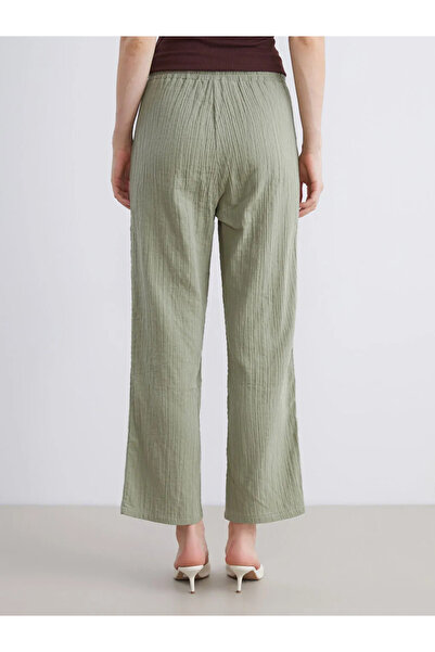 LC Waikiki Elastic Waist Textured Women's Trousers