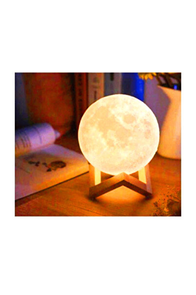 Go İthalat 3D MOON LAMP AY KÜRE GECE LAMBASI AYAKLI (5273)
