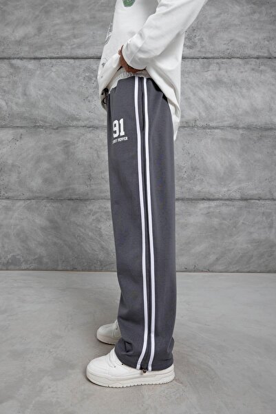 NOMARC Erkek Gri 91 Curry Pepper Baskılı Eşofman Altı